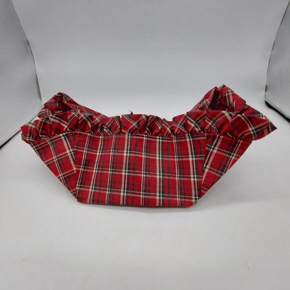 Longaberger Fabric Basket Liner Holiday Cheer Red Plaid - Picture 1 of 8